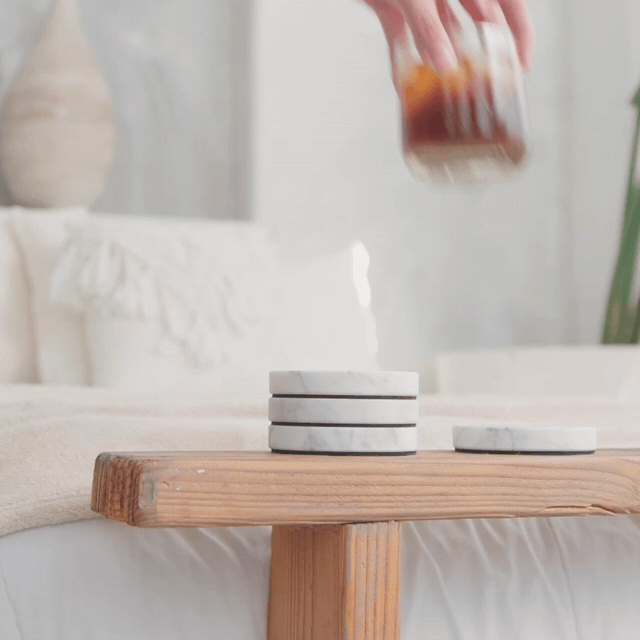Carrara Marble Coasters